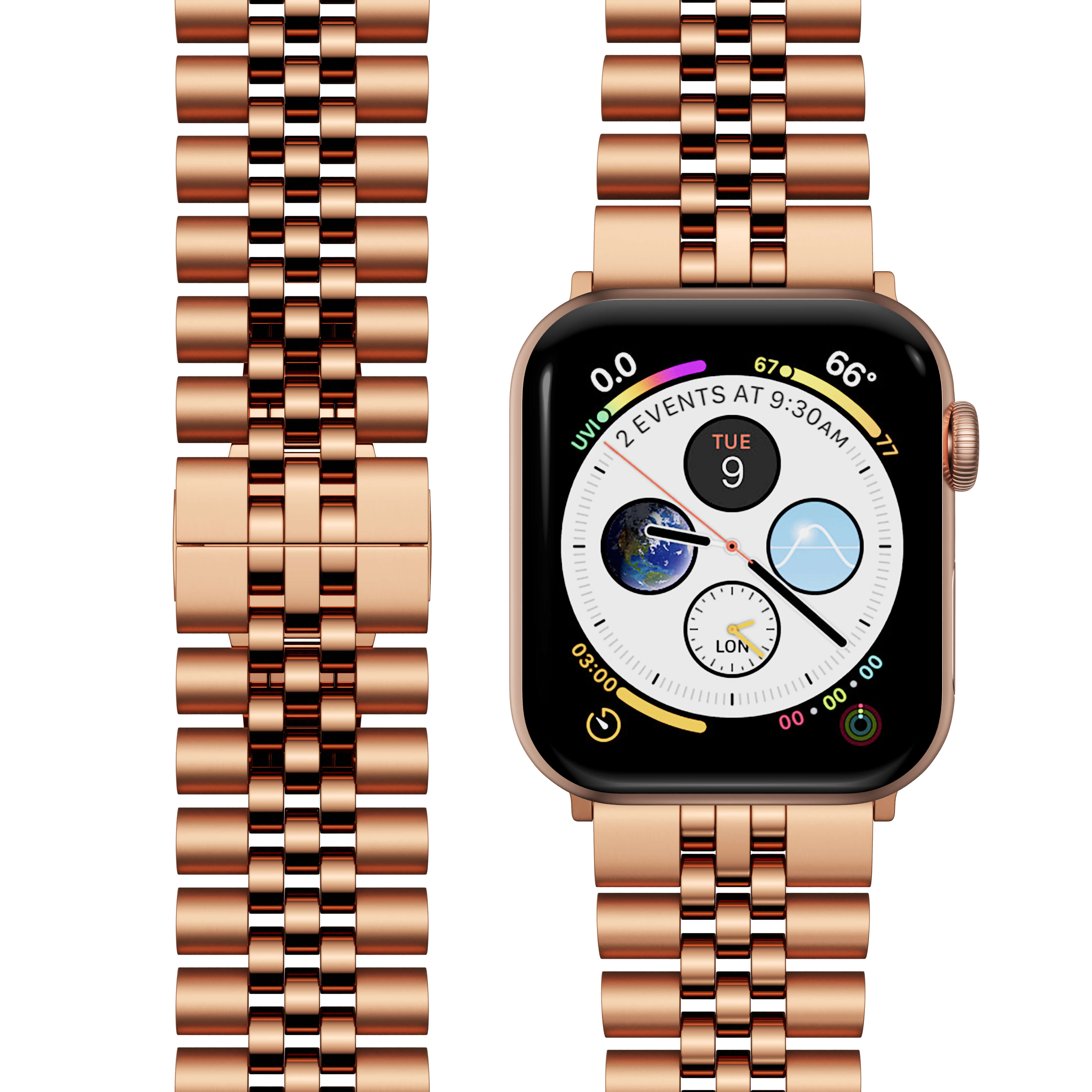 Rose gold Apple watch strap #Color_Rose Gold
