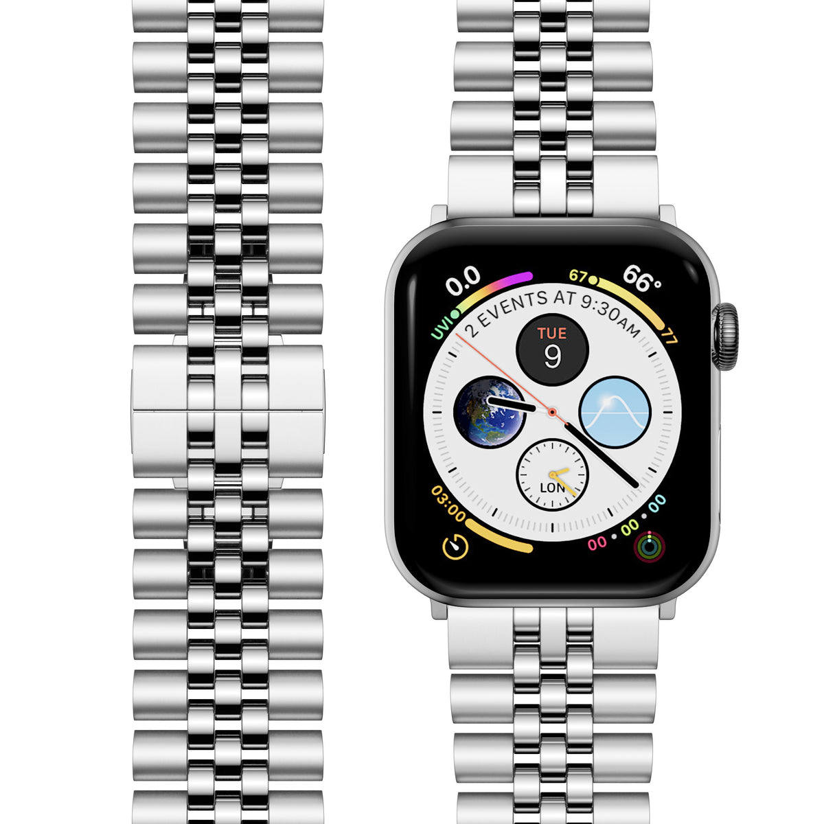 Silver Apple watch strap #Color_Silver