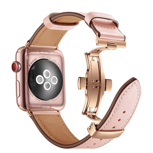 Butterfly Bracelet Leather Strap for Apple Watch